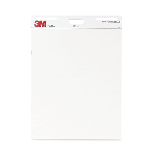 3M Professional Flip Chart, Unruled, 25 x 30, White, 40 Sheets, 2/Carton - 570