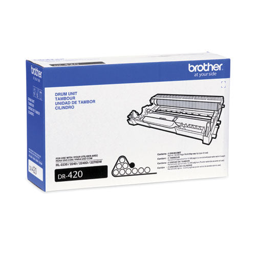 BROTHER  Drum Unit, 12,000 Page-Yield, Black - DR420
