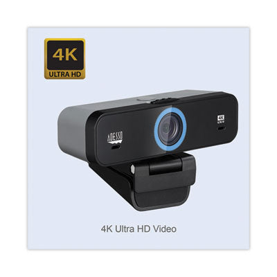Cybertrack K4 4K ULTRA HD Fixed Focus USB Webcam, 3840 pixels x 2160 pixels, Black - CyberTrack K4