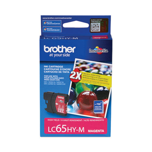 BROTHER Brilliantly colored ink cartridges produce photo-quality, vivid prints. Newly developed ink - LC65HYM