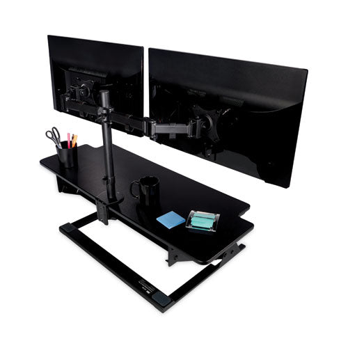 3M Precision Standing Desk, 42" x 23.2" x 6.2" to 20", Black - SD70B