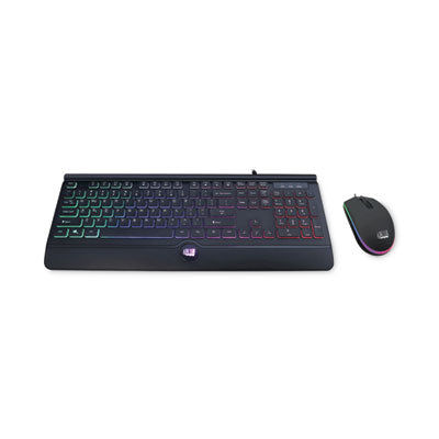 Backlit Gaming Keyboard and Mouse Combo, USB, Black - AKB-137CB