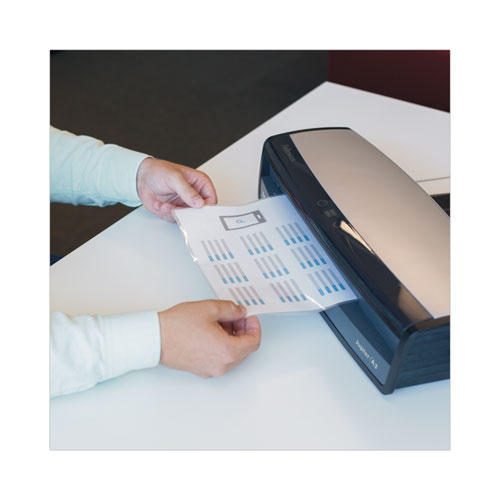 FELLOWES SuperQuick Thermal Laminating Pouches, 3 mil, 9" x 11.5", Gloss Clear, 100/Pack - 5245801