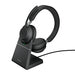 Jabra Evolve2 65 UC Stereo Std Headset Wireless Head-band Office/Call center USB Type-C Bluetooth Charging stand Black - 26599-989-889-01