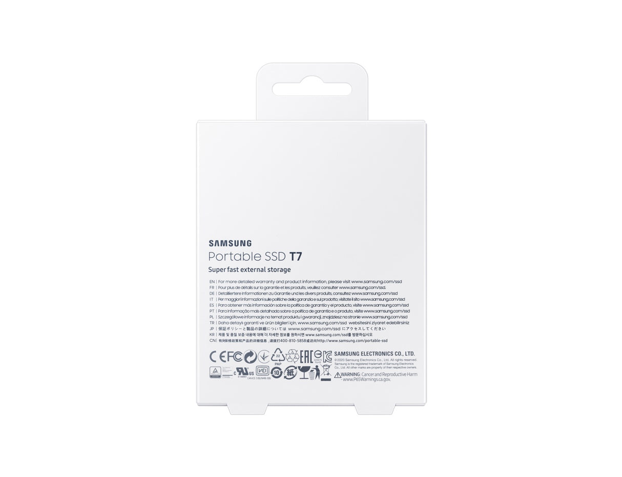 Samsung T7 2 TB USB Type-C 3.2 Gen 2 (3.1 Gen 2) Titanium - MU-PC2T0T/AM
