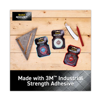 Extreme Mounting Tape, Permanent, Holds Up to 30 lb, 1" x 60", Black - 414H