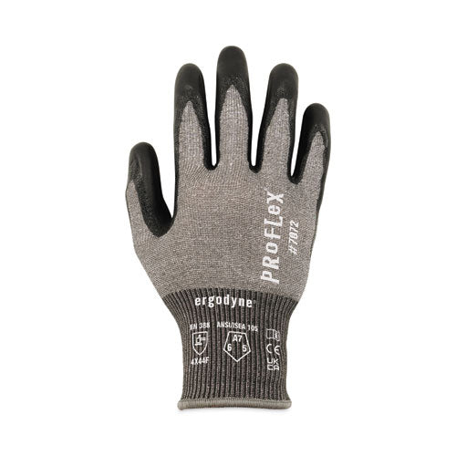 C2G ProFlex 7072 ANSI A7 Nitrile-Coated CR Gloves, EN388: 4X44F, 9" Long, XX-Large, Gray, Pair - 10316