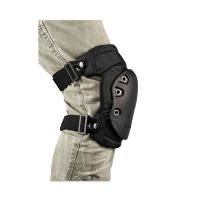 ProFlex 435 Hinged Gel Knee Pad With Buckles, Hard Cap, Buckle Closure, One Size Fits Most, Black, Pair - 18435 DYMO