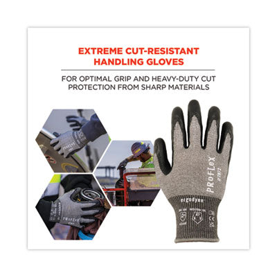 ProFlex 7072 ANSI A7 Nitrile-Coated CR Gloves, EN388: 4X44F, 9" Long, X-Large, Gray, Pair - 10315 C2G