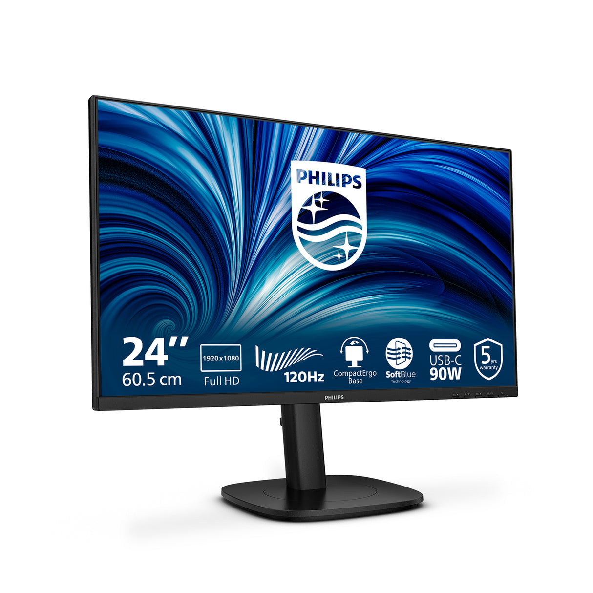 Philips 3000 series 24B2U3301/27 computer monitor 60.5 cm (23.8") 1920 x 1080 pixels Full HD LCD Black - 24B2U3301
