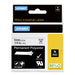 DYMO Rhino Industrial Permanent Polyester Labels | 6 mm x 5.5 m | Black Print on White | Self-Adhesive | for Rhino & LabelManager Label Makers - 1805442 DYMO
