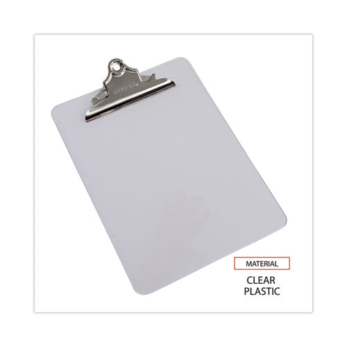 ALLSOP Plastic Clipboard with High Capacity Clip, 1.25" Clip Capacity, Holds 8.5 x 11 Sheets, Clear - 40308