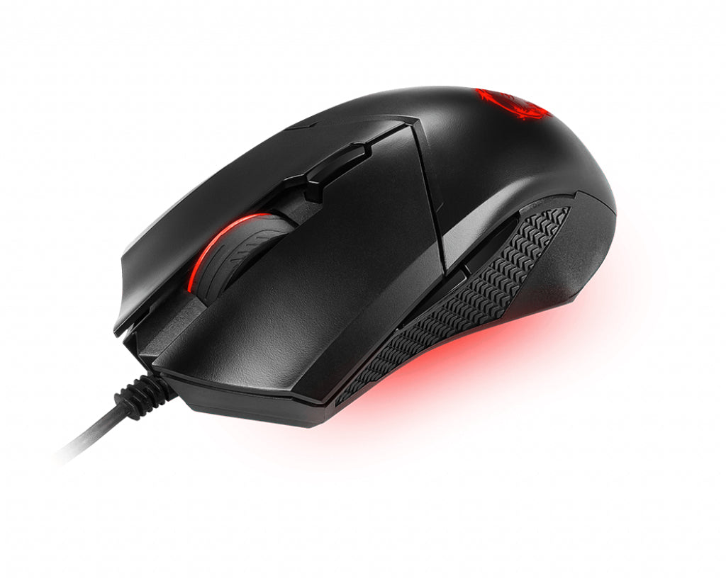 MSI CLUTCH GM08 Optical Gaming Mouse '4200 DPI Optical Sensor, 6 Programmable button, Symmetrical design, Durable switch with 10+ Million Clicks, Weight Adjustable, Red LED' - CLUTCHGM08