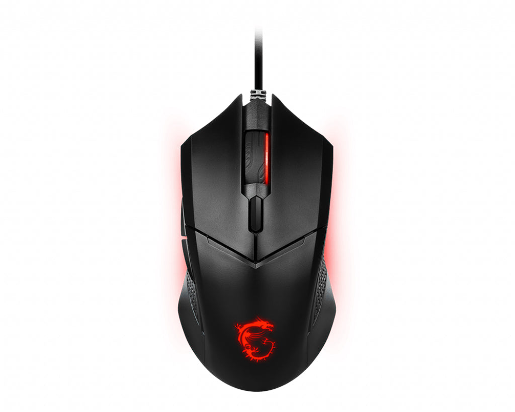 MSI CLUTCH GM08 Optical Gaming Mouse '4200 DPI Optical Sensor, 6 Programmable button, Symmetrical design, Durable switch with 10+ Million Clicks, Weight Adjustable, Red LED' - CLUTCHGM08