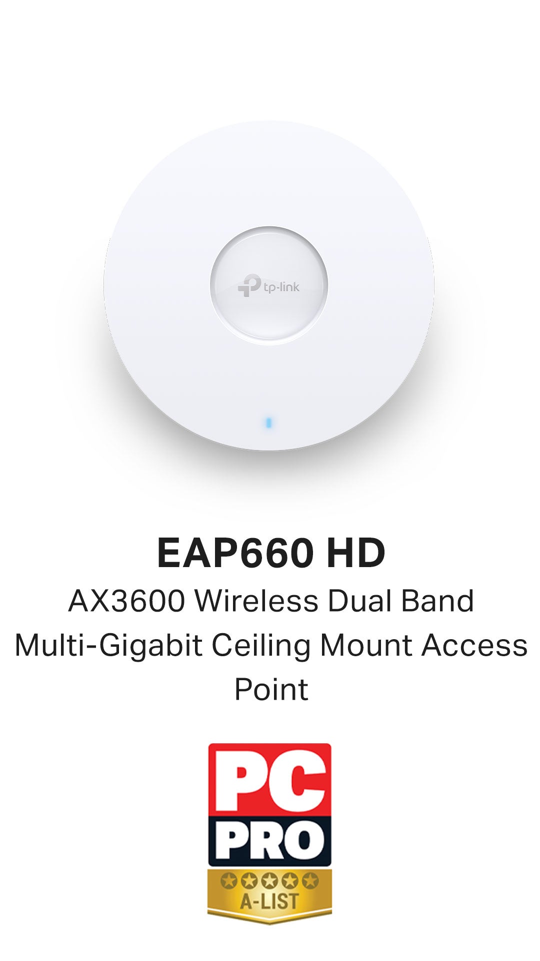 TP-Link Omada AX3600 Wireless Dual Band Multi-Gigabit Ceiling Mount Access Point - EAP660 HD
