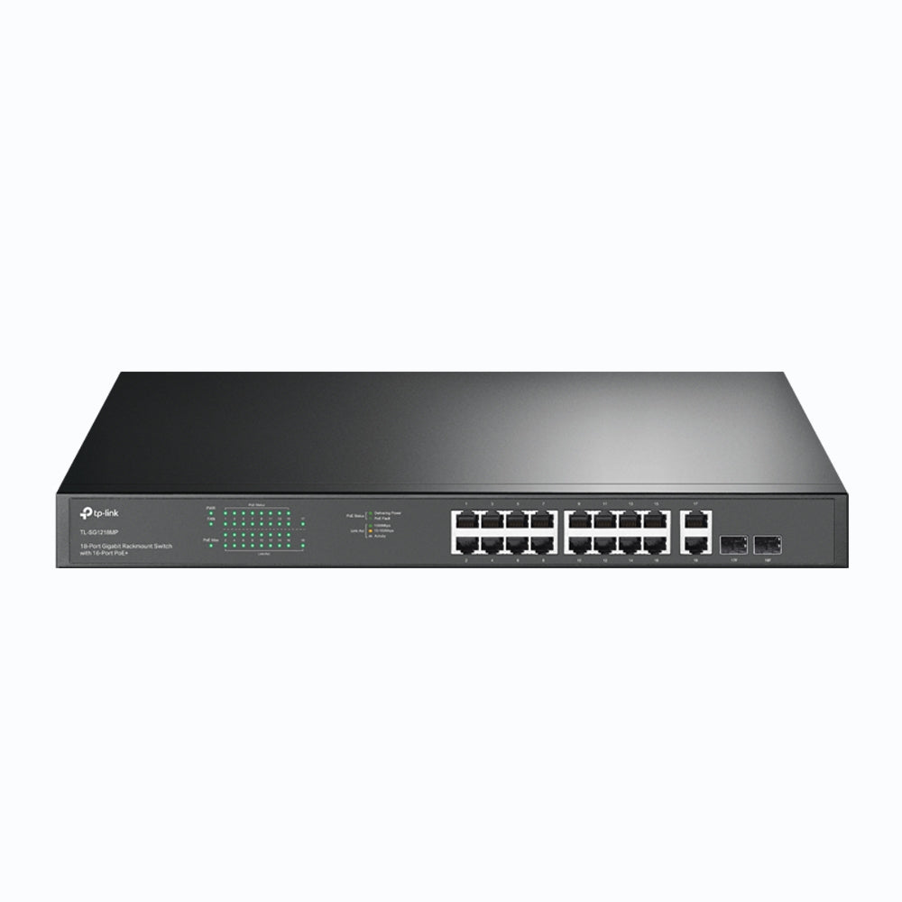 TP-Link 18-Port Gigabit Rackmount Switch with 16 PoE+ - TL-SG1218MP