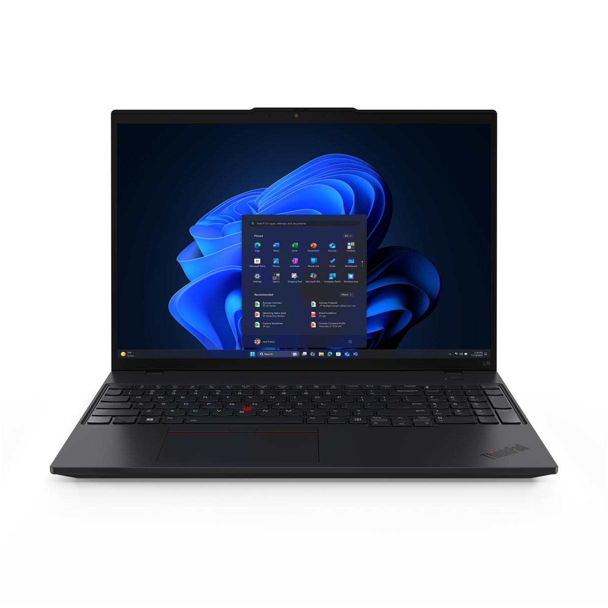 Lenovo ThinkPad L16 Gen 2 (Intel) Intel Core Ultra 5 225U Laptop 40.6 cm (16") WUXGA 16 GB DDR5-SDRAM 512 GB SSD Wi-Fi 6E (802.11ax) Windows 11 Pro Black - 21SA0026US LENOVO