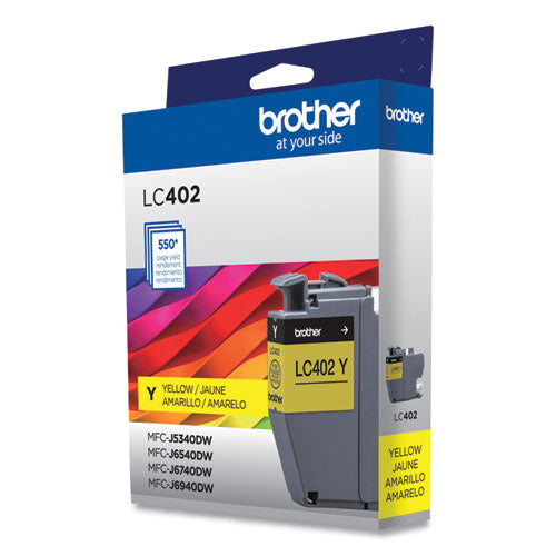 BROTHER  Ink, 550 Page-Yield, Yellow - LC402YS