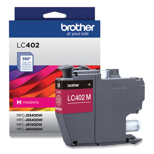 BROTHER  Ink, 550 Page-Yield, Magenta - LC402MS