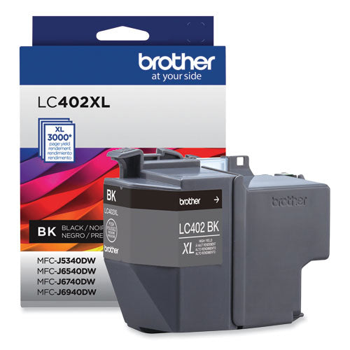 BROTHER  High-Yield Ink, 3,000 Page-Yield, Black - LC402XLBKS