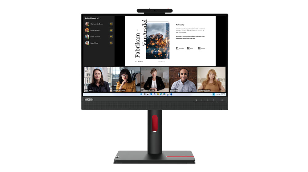 Lenovo ThinkCentre Tiny-In-One 22 computer monitor 54.6 cm (21.5") 1920 x 1080 pixels Full HD LED Touchscreen Black - 12N9GAR1US
