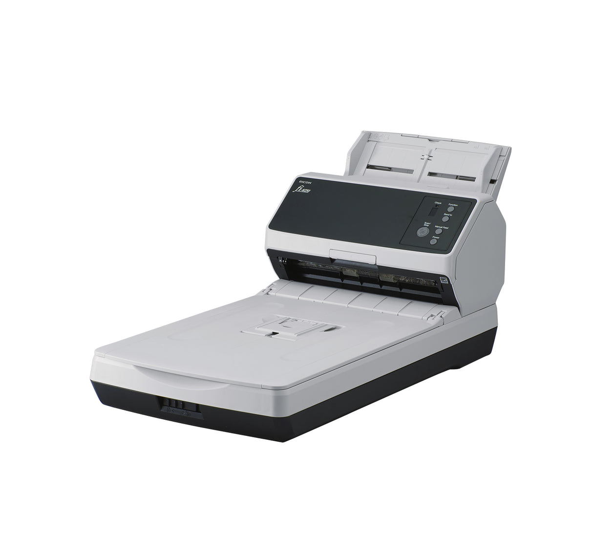 Ricoh FI-7480 W/ 5 YEAR EXCHANGE WARRANTY + 2 CONS KITS - DROP SHIP ADF + Manual feed scanner 600 x 600 DPI A4 Black, Grey - PA03810-B605