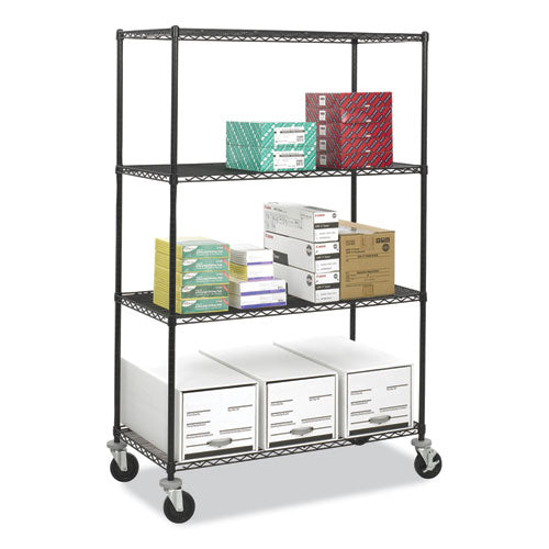 AVERY Caster Kit for Safco Task Master Industrial Shelving Units, Black, 4/Set (2 Locking) - 5283