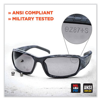 Skullerz Dagr Safety Glasses, Matte Gray Half Frame, Clear Single I/O Lens - 52180