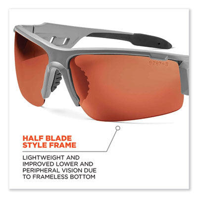 Skullerz Dagr Safety Glasses, Kryptek Highlander Half Frame, Polarized Copper Single Lens - 52321
