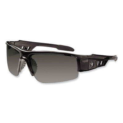Skullerz Dagr Safety Glasses, Black Half Frame, Polarized Smoke Single Lens - 52031