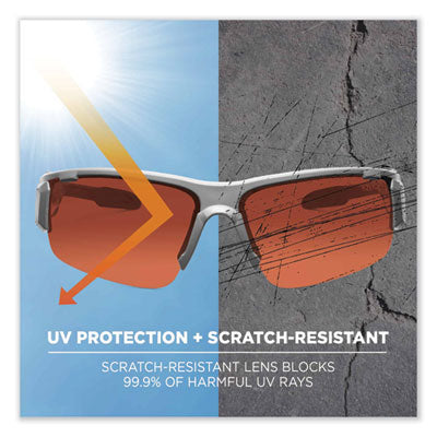 Skullerz Dagr Safety Glasses, Kryptek Highlander Half Frame, Polarized Copper Single Lens - 52321