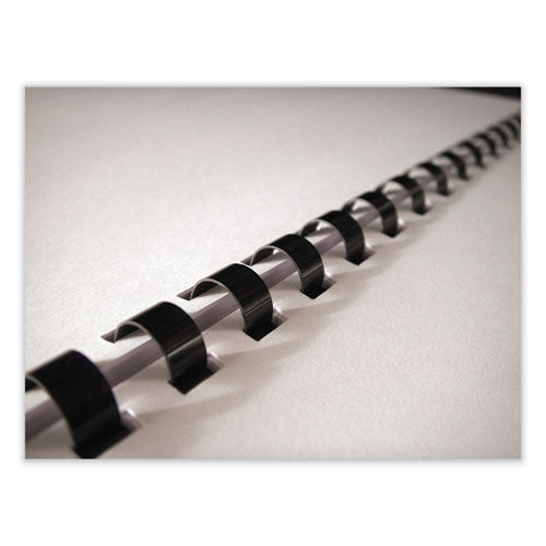 FELLOWES Plastic Comb Bindings for 11 x 8.5 Documents, 19 Rings, 1.5" (340-Sheet) Capacity, Black, 5 - 52368