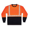 GloWear 8281BK Class 2 Long Sleeve Shirt with Black Bottom, Medium, Orange - 22683