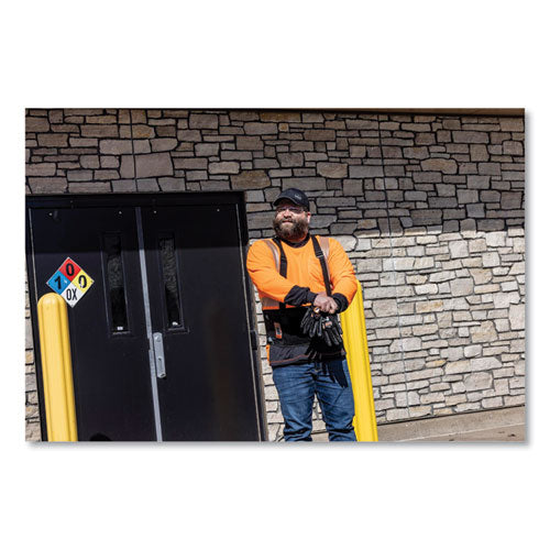 C2G GloWear 8281BK Class 2 Long Sleeve Shirt with Black Bottom, Polyester, 5X-Large, Orange - 22689