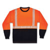 GloWear 8281BK Class 2 Long Sleeve Shirt with Black Bottom, 5X-Large, Orange - 22689