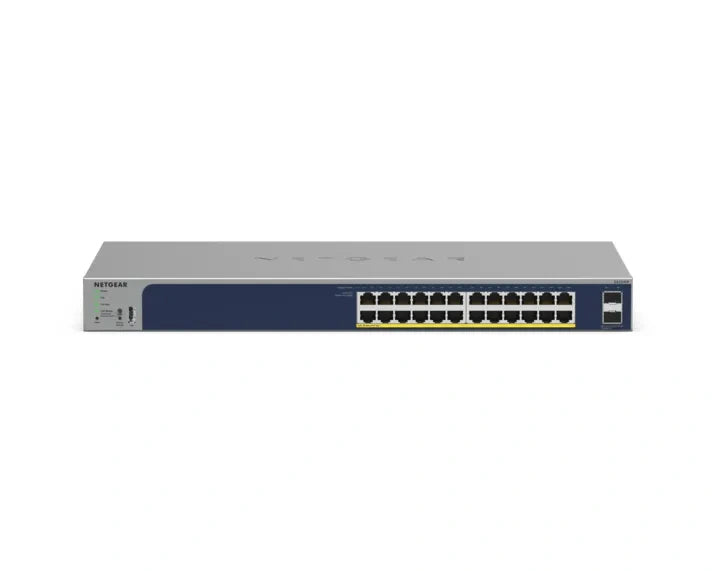 NETGEAR GS724TPv3 Managed L2/L3/L4 Gigabit Ethernet (10/100/1000) Power over Ethernet (PoE) 1U Grey, Blue - GS724TP-300NAS