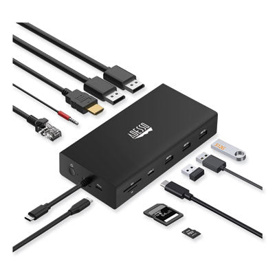 12-in-1 USB-C Multi-Port TAA Compliant Docking Station, Black - AUH-4060