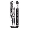 F-301 Ballpoint Pen, Retractable, Fine 0.7 mm, Black Ink, Stainless Steel/Black Barrel, 2/Pack - 27112 LEGRAND