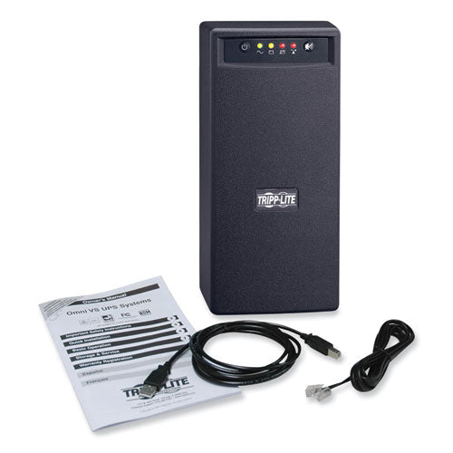 EATON OmniVS Line-Interactive UPS Tower, 8 Outlets, 1,000 VA, 510 J - OMNIVS1000