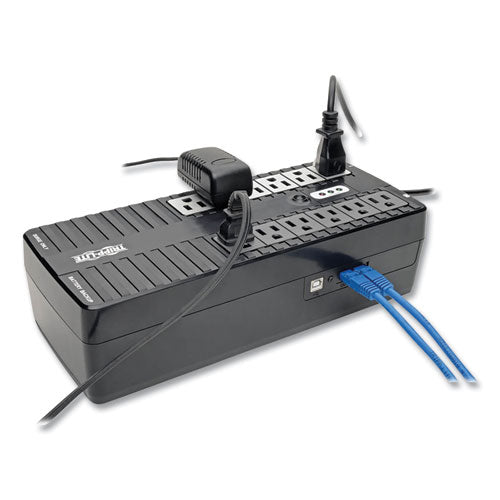 EATON Internet Office Ultra-Compact Desktop Standby UPS, 12 Outlets, 900 VA, 420 J - INTERNET900U