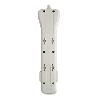 Protect It! Surge Suppressor, 7 AC Outlets, 7 ft Cord, 2,160 J, Light Gray - SUPER7