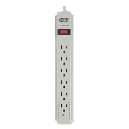 EATON Protect It! Surge Suppressor, 6 AC Outlets, 4 ft. Cord, 790 J, Light Gray - TLP604