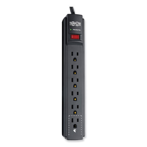 EATON Protect It! Surge Suppressor, 6 AC Outlets, 6 ft Cord, 790 J, Black - TLP606B