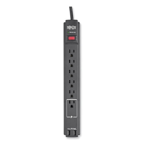EATON SURGE,6 OUTLET,2 USB,BK - TLP606USBB