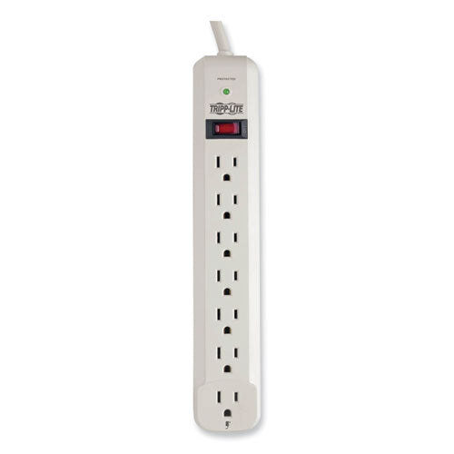 EATON Protect It! Surge Suppressor, 7 AC Outlets, 12 ft Cord, 1,080 J, Light Gray - TLP712