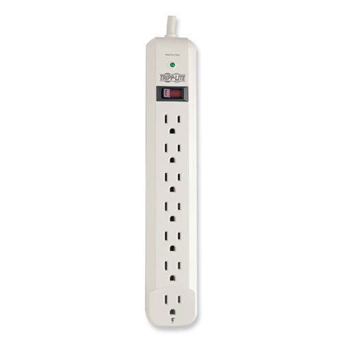 EATON Protect It! Surge Suppressor, 7 AC Outlets, 25 ft Cord, 1,080 J, Light Gray - TLP725
