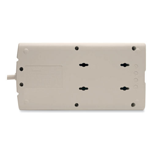 EATON Protect It! Surge Suppressor, 8 AC Outlets, 8 ft Cord, 1,440 J, Light Gray - TLP808