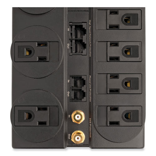EATON Protect It! Surge Suppressor, 8 AC Outlets, 10 ft Cord, 3,240 J, Black - TLP810NET