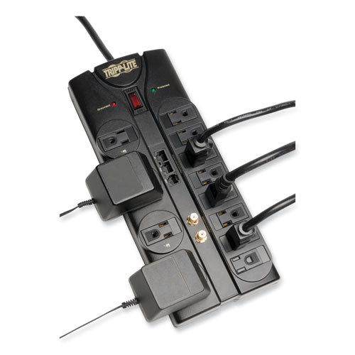 EATON SURGE,12 OUTLET,8 FT,BK - TLP1208SAT