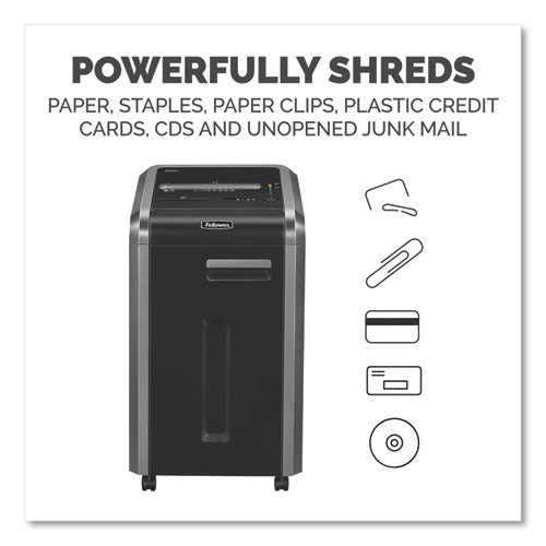 FELLOWES SHREDDER,CROSS,C-225CI,BK - 3825001